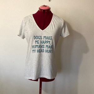 Cherryloom Size M tee T shirt light gray color 50%polyester 37%cotton 13% rayon